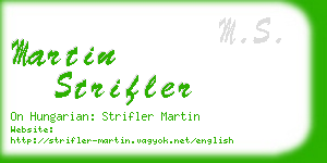 martin strifler business card